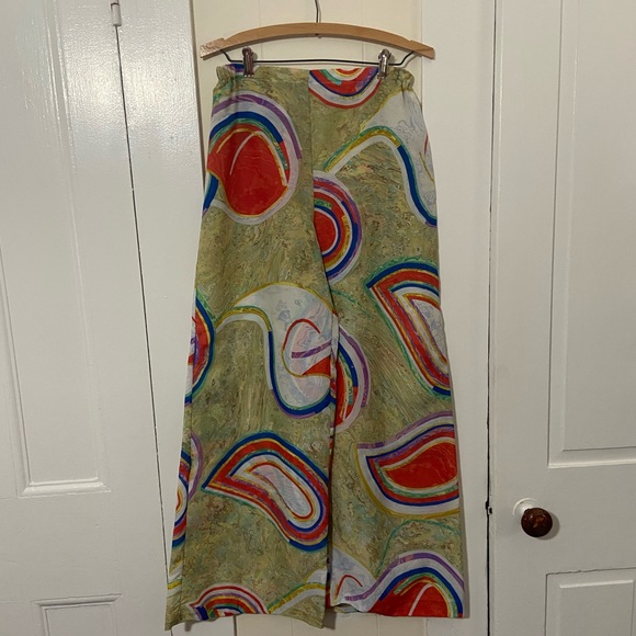 Vintage 1960s High Waisted Wide Leg Pants - Picture 3 of 9